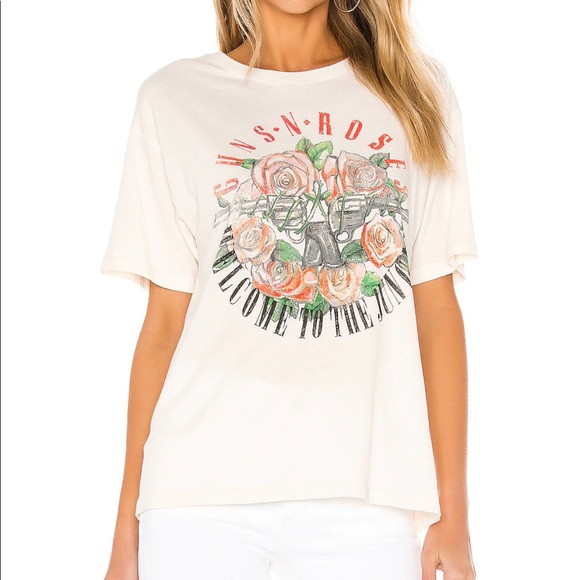 Daydreamer Tops - Daydreamer Guns N’ Roses Classic Boyfriend Tee